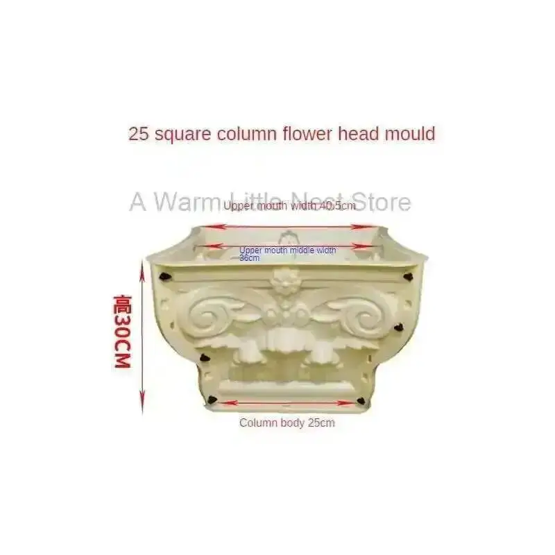 

European Square Roman Column Mold for Column Head Foot Cap Molds Villa Home Gate Square Column Molds Cast-in-place Cement Mold