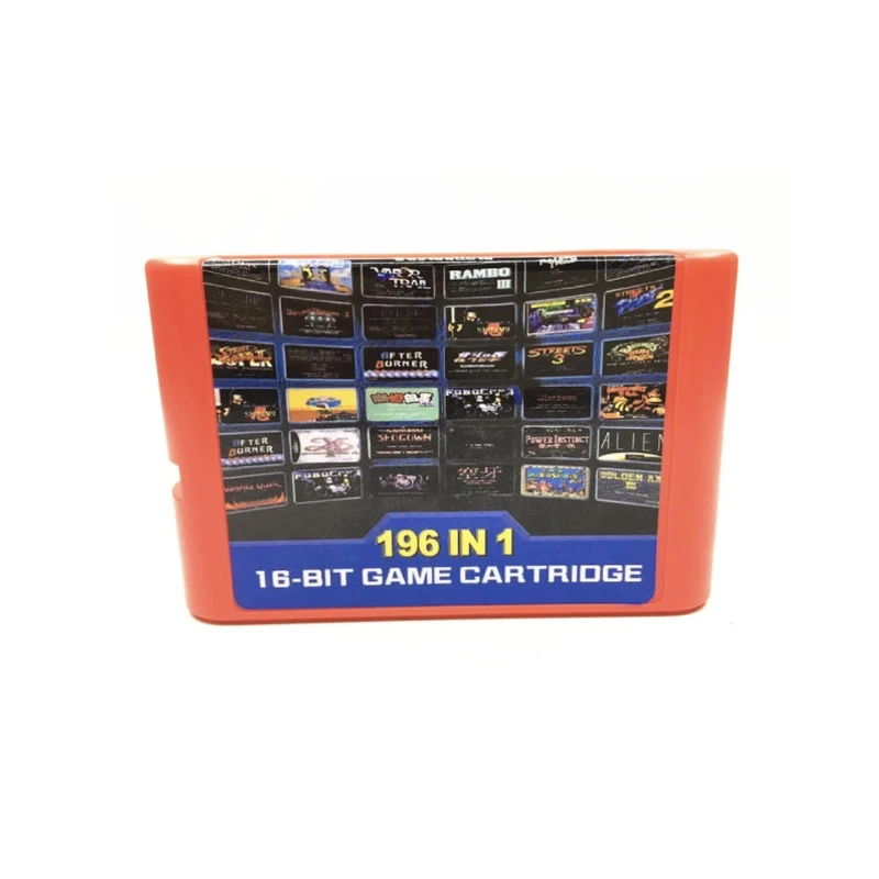 196 Hot Games In One Cartridge For Megadrive Genesis Consoles 196 In 1 Game Card For Sega Console