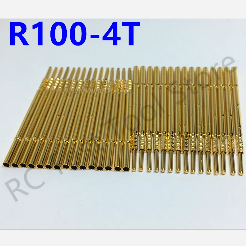 20 Or 100PCS R100 Series PCB Test Probe Receptacle Pogo Pin Connection Socket R100-2S 4S 2W 4W Spring Test Pin P100-B P100-B1