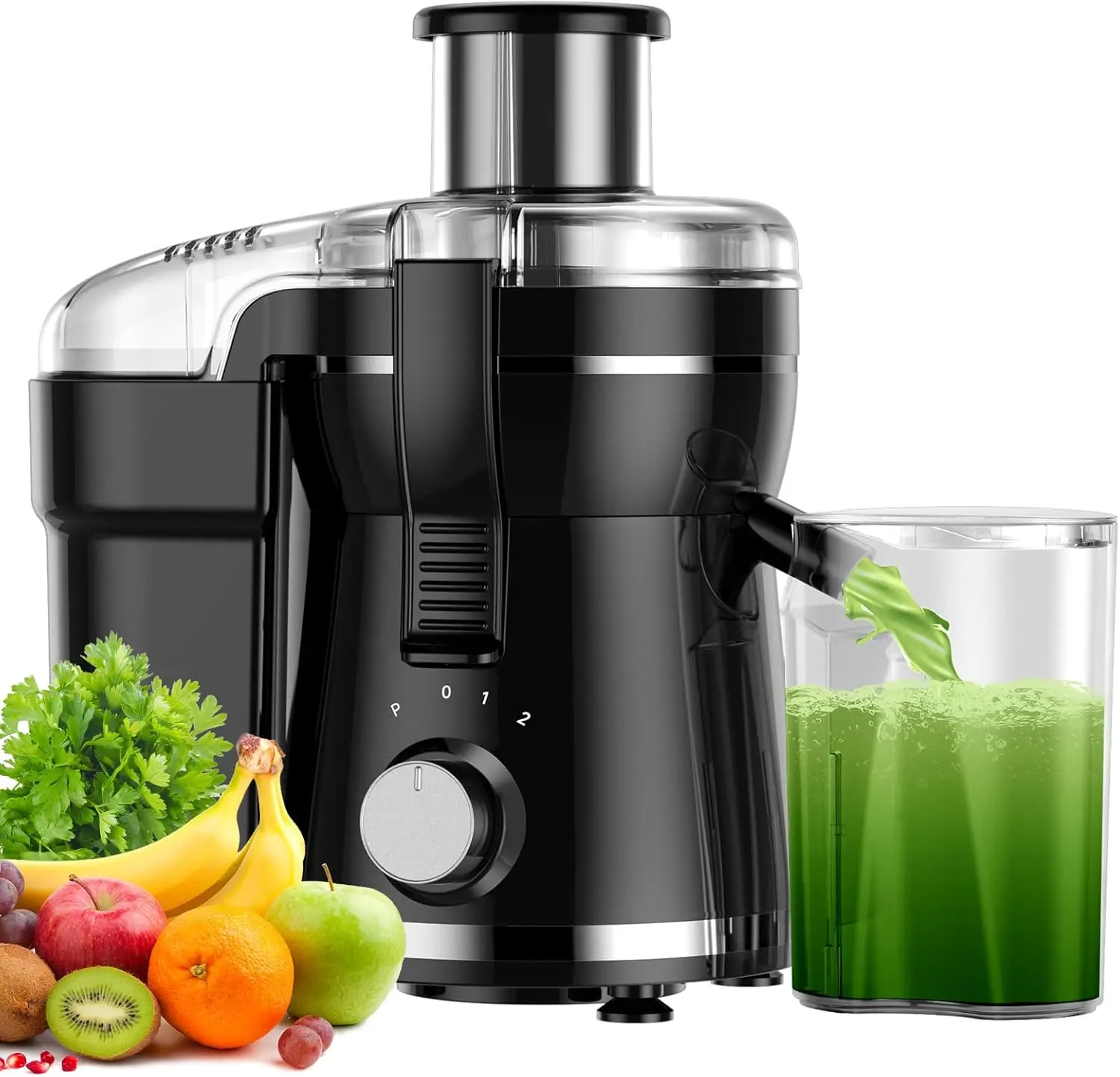 

500W Centrifugal Juicer, 3 Speeds, 3" Wide Mouth, High Yield, Easy Clean
