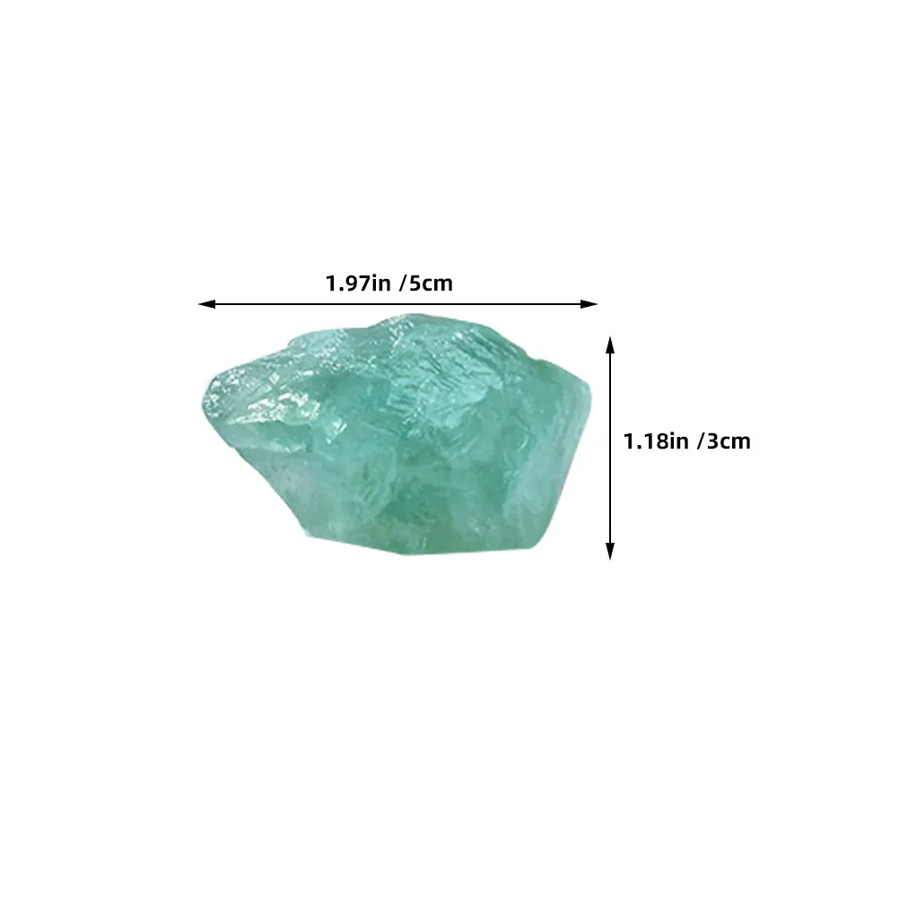 500G Green Fluorite Rough Stones 3-5Cm Natural Translucent Mineral Vase Filler Craft Supply Home Decoration Aquarium Decor