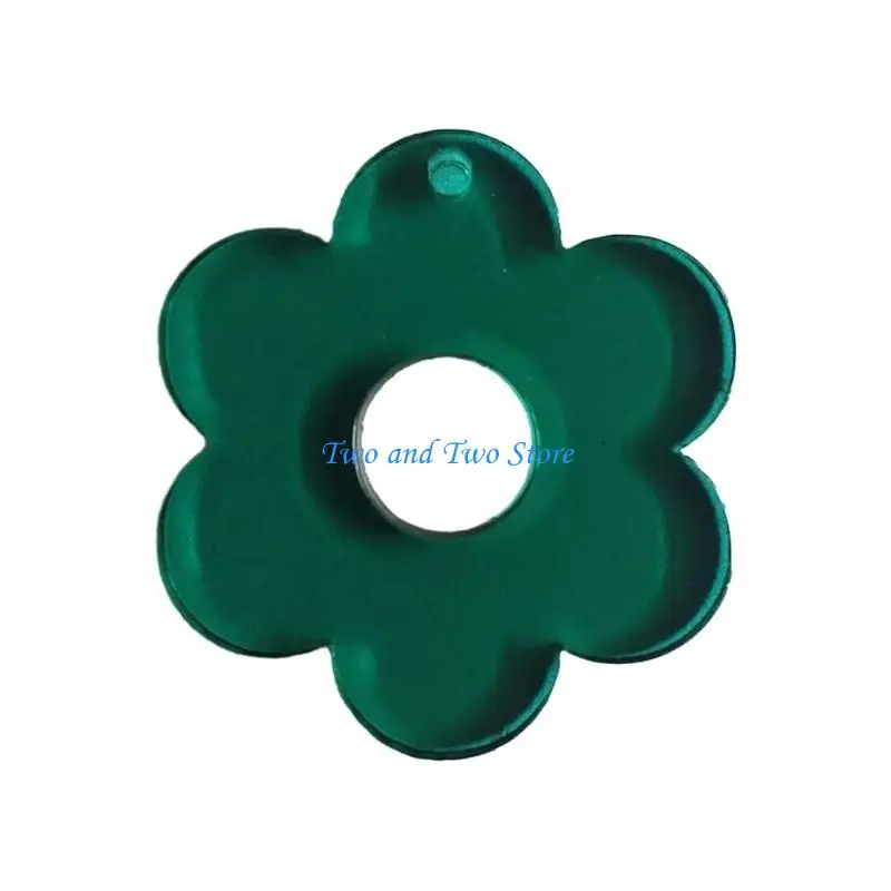 HX6F Jewelry Making Charm Sweet Flower Pendant with Hole for Bracelet Keychain Crafts