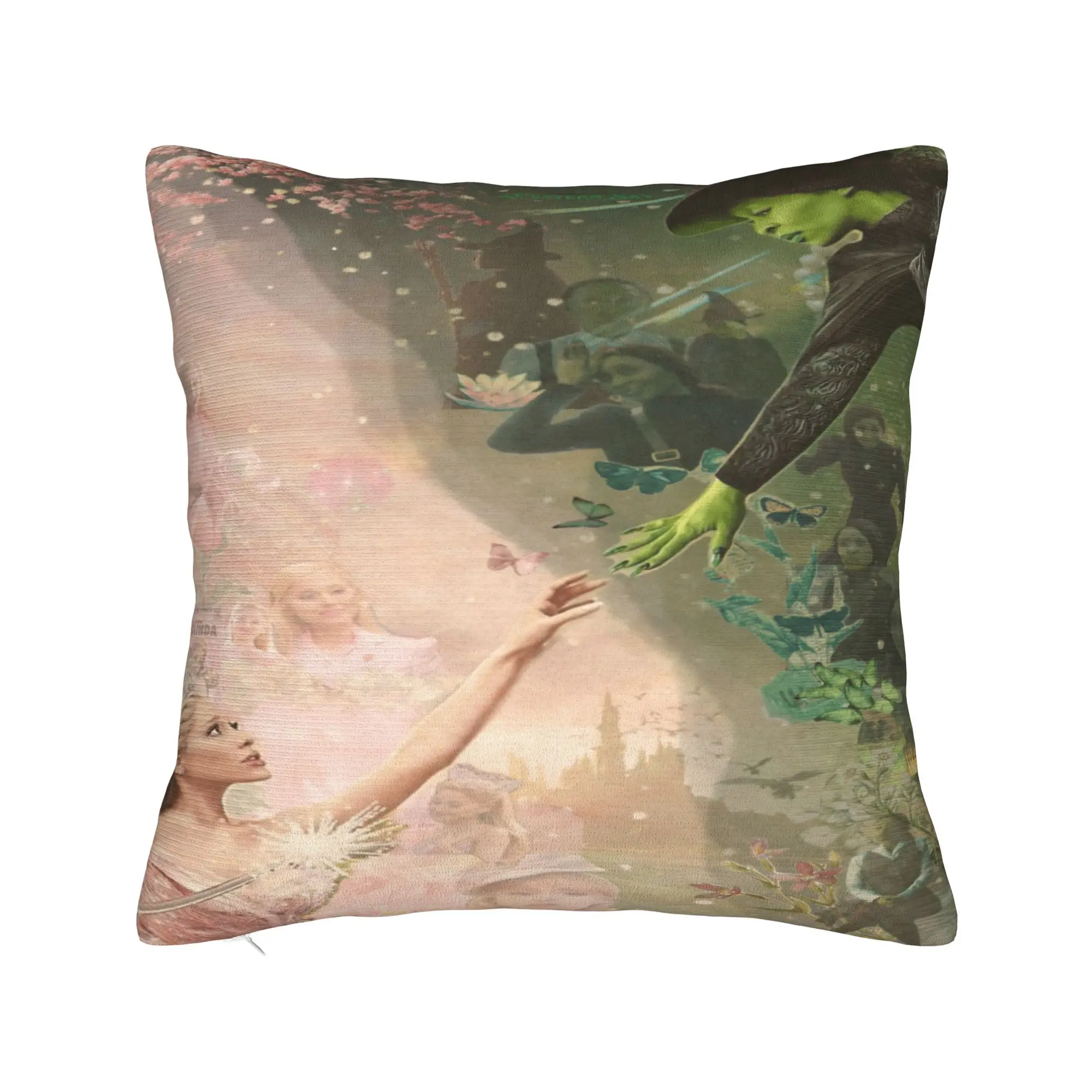 W-Wicked 2 Musical Movie Glinda Elphaba Pillow Cover  Comfy Cushion Cover Fashion Pillow Case For Sofa Home Decoration