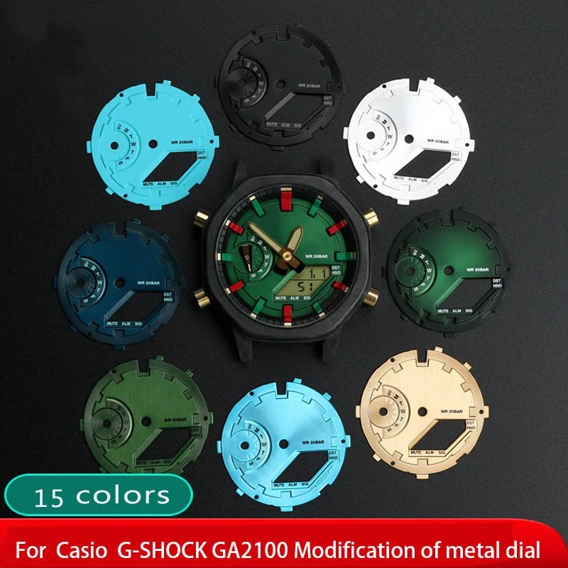 For Casio G-SHOCK GA-2100 GA-2110 The 3rd 4th Watch Case Parts Waffle Dial GA2100 GA2110 Inner Shadow Circle Bezel Accessories