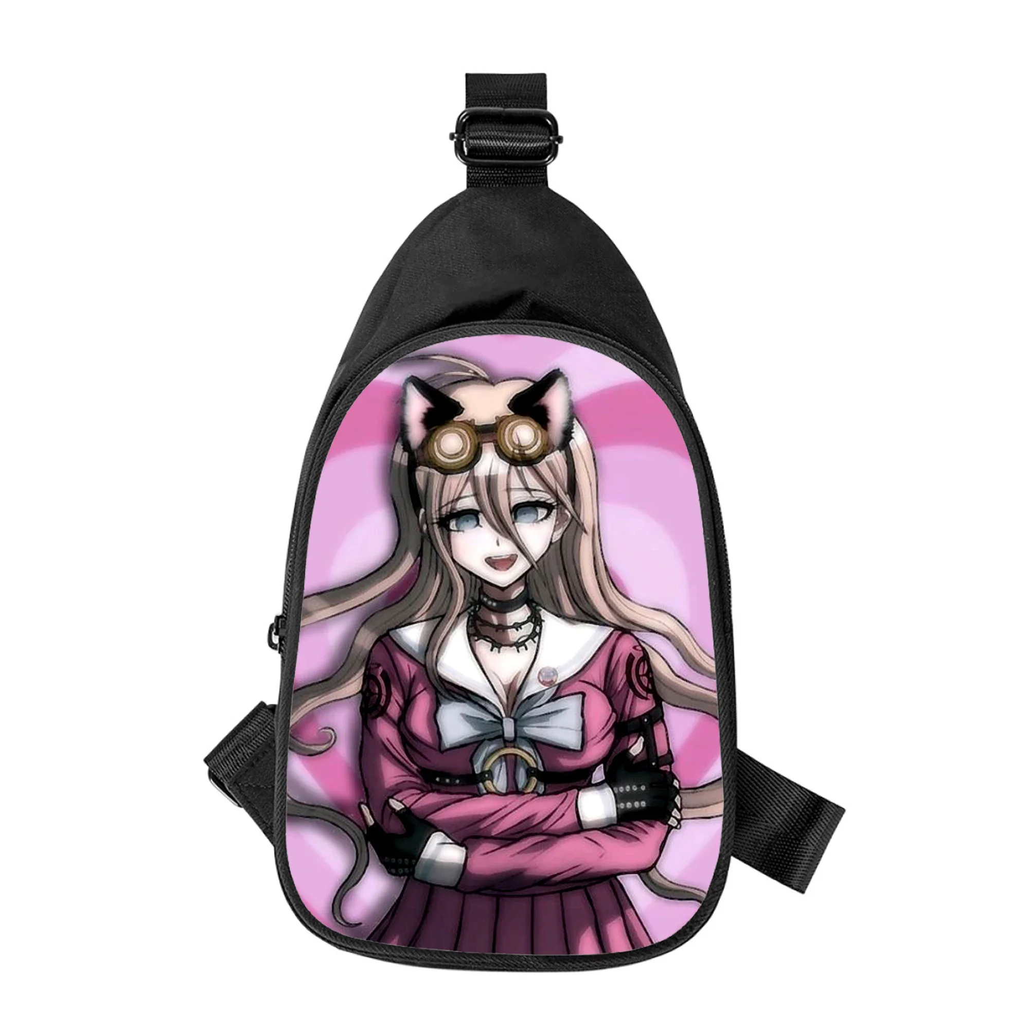 Anime danganronpa miu iruma 3D nuevos hombres bolso cruzado en el pecho diagonal mujeres bolso de hombro marido escuela riñonera paquete de pecho masculino