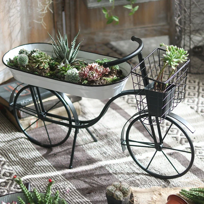 

Wrought iron bicycles, floats, ornaments, flower pots, flower pots, courtyard succulent pots, creative window decorations, shoot