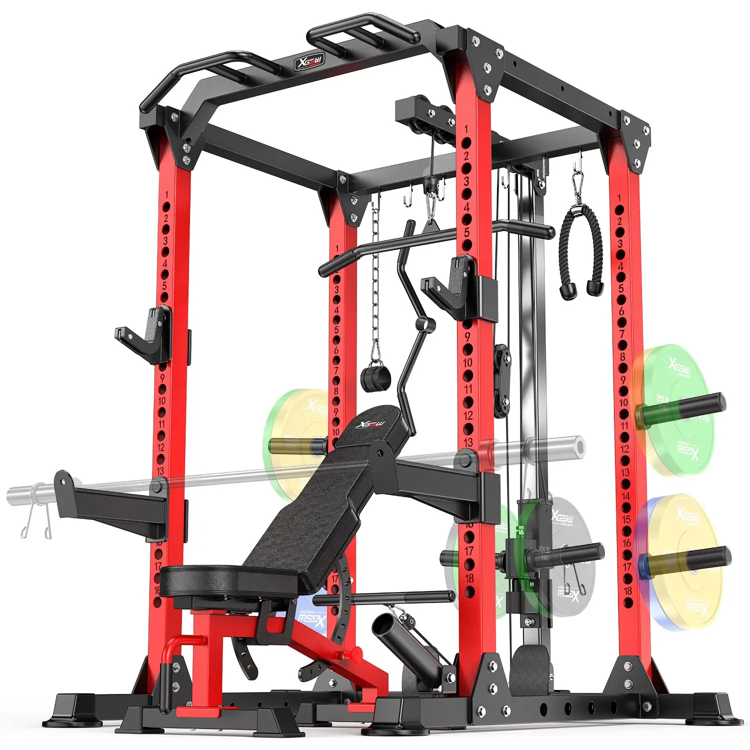 

Многофункциональная силовая рама с кроссоверной системой и кабельной тренажерной станцией, силовая стойка для приседаний, тренажер Смита для домашнего спортзала, настраиваемая под заказ