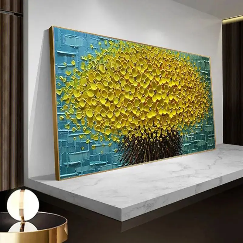 

GATYZTORY Diy Paint By Number Yellow Flowers Large Size Painting Art Gift Pictures By Numbers Kits Drawing On Canvas Home Decor