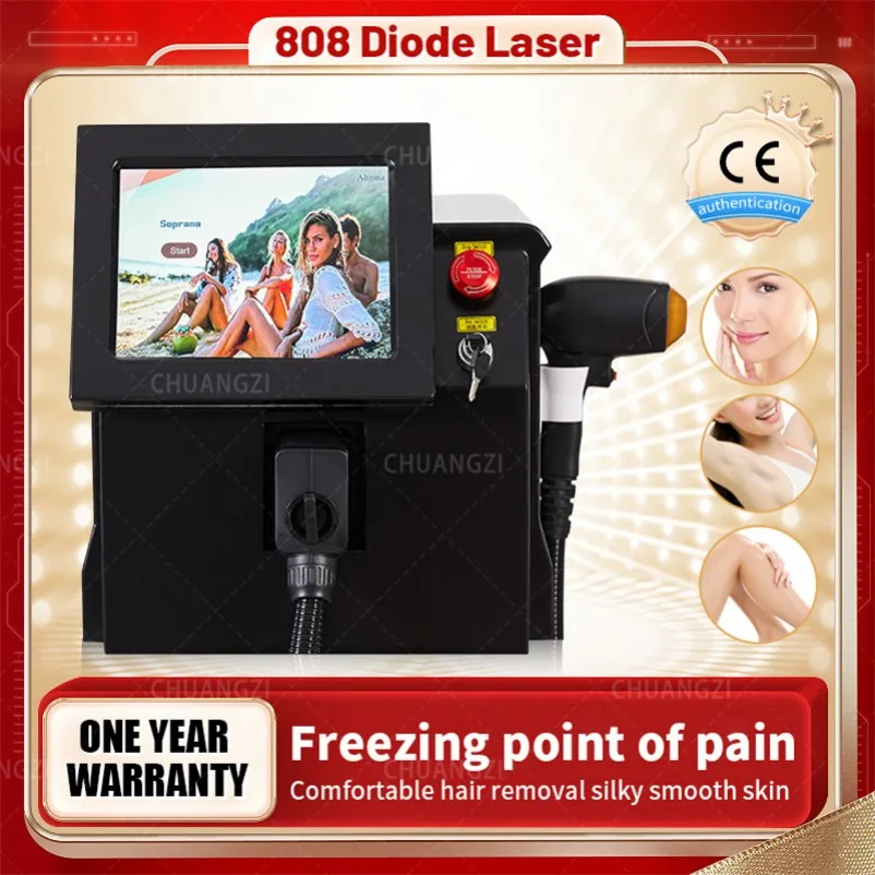 

Best Depiladora Laser Diode Laser Painless Hair Removal Machine Permanent 3 Wavelength Ice Platin Cooling System Safe Health