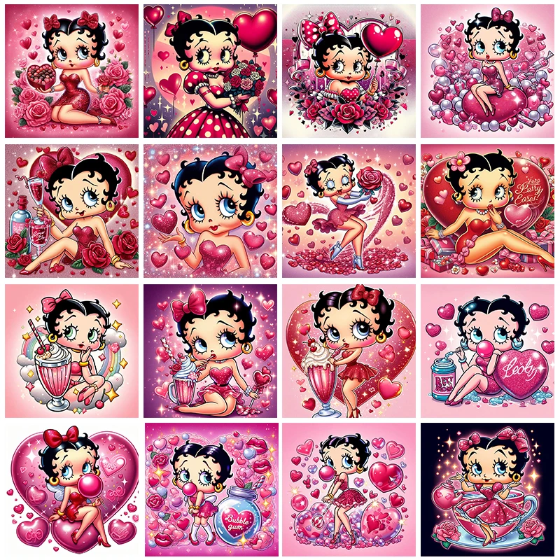 5D DIY Disney Diamond Painting Kit Betty Princess Cross Embroidery Love Handmade Diamond Mosaic Art Gift