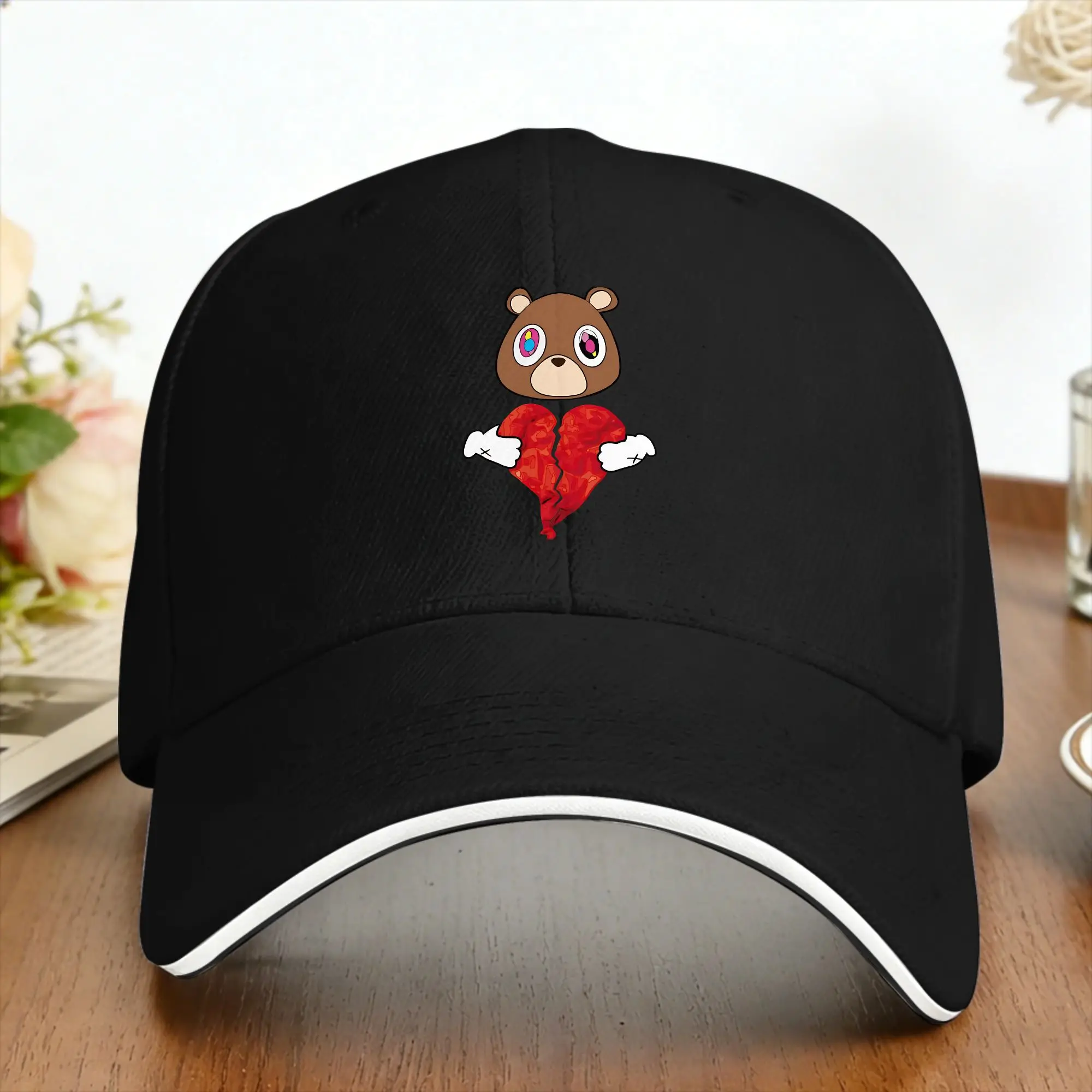 Kanye West Graduation Bear Baseball Cap  Summer Casual Trucker Hat For Men Outdoor Gym Sun Snapback Cap