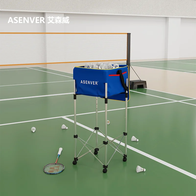 حوض تدريب خدمة تكرير كرة الريشة المتنقل متعدد السلال