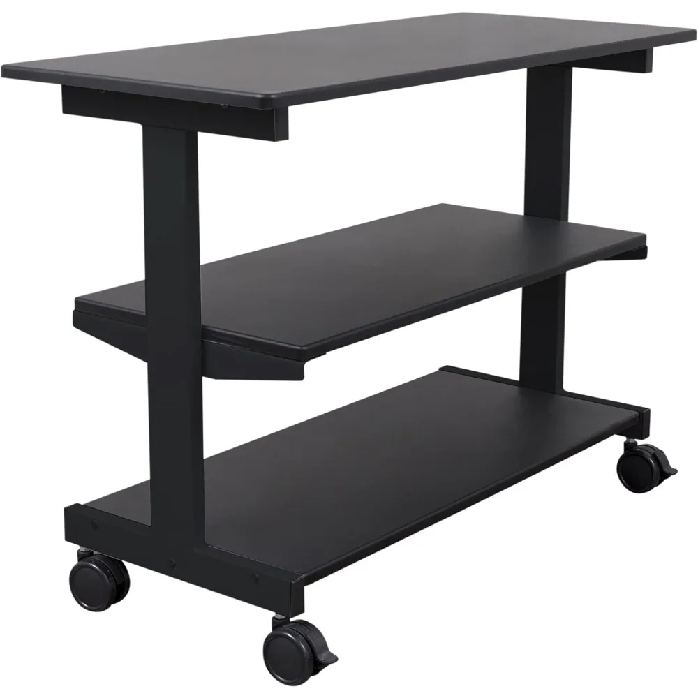 

Stand Up Desk Store 3-Shelf Rolling Bookcase and Organizer on Wheels