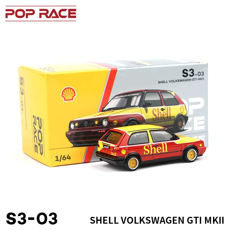 XCARTOYS 1/64 SHELL VOLKSWAGEN GTI MKII Diecast Automotive Model Ornaments Cas Toys Gift Decorations