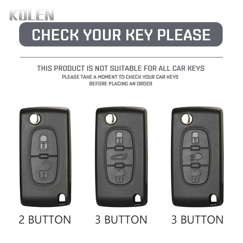 2 3 Buttons TPU Car Flip Key Case Cover For Peugeot 207 307 308 407 607 807 For Citroen C2 C3 C4 C5 C6 Protected Fob Accessories