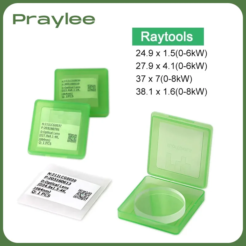 Raytools Lente Laser Original Janelas de Proteção Óptica 4kw 1064nm 27.9×4.1 24.9×1.5 37×7 211lcg0037 211lcg0020 120274100b Cabeça