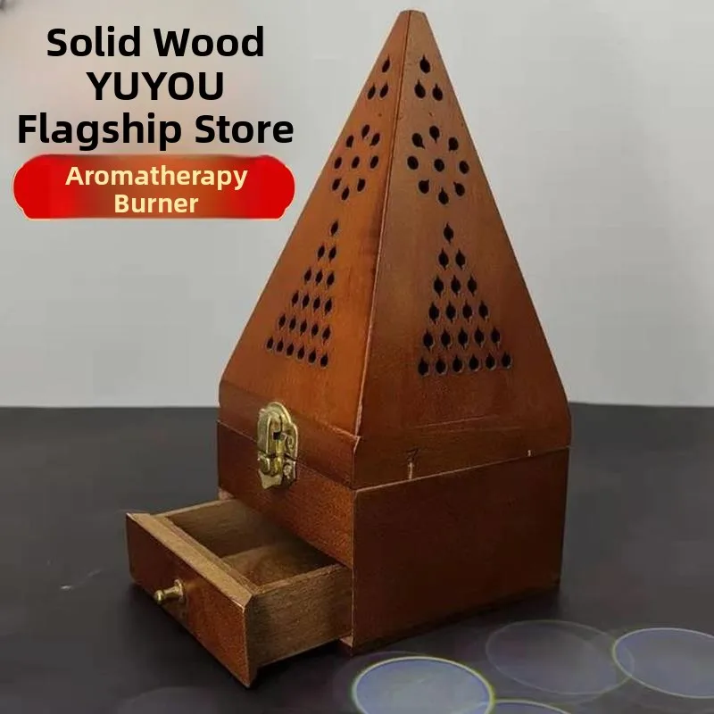 

Sage Smuing Burner Crystal Purin Discharge Incense Wood Box Container Home Decoration Yoga Meditation Altar Plate