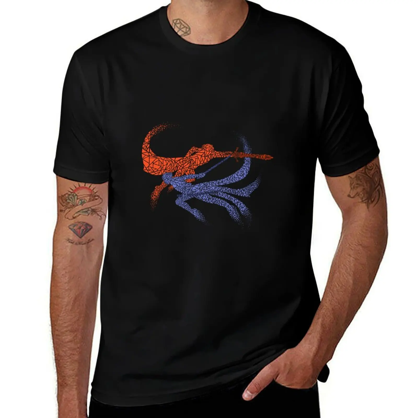 Distorted Combo T-Shirt Breathable Lightweight Summer Top T-Shirt