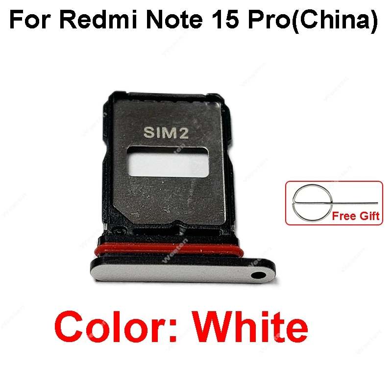 SIM Card Holder Tray For Redmi Note 15 15Pro China Stable Connection Advanced Anti-Fading Coating Corrosion Proof Accessory