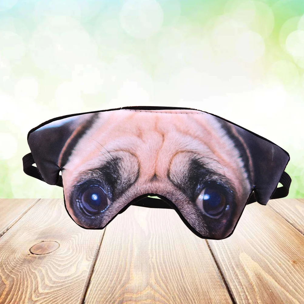 3D Dog Pattern Eye Mask Funny Shade Nap Cover Blindfold Sleeping Mask Eyepatch Sleep Goggles (Pug) eye patch