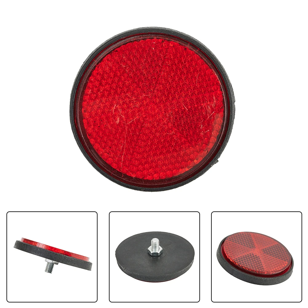 

01 2pcs Circular Reflector -Universal Car Trucks Motorcycle Night Reflector Refraction Light Parts ATV Bikes -Bicycle Reflector