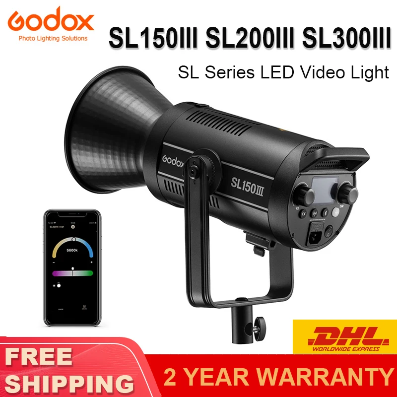 

Godox SL150III SL200III SL300III Photography Light 200W Bowens Mount Video Light Studio Photo Lamp With 2.4G Wireless X System