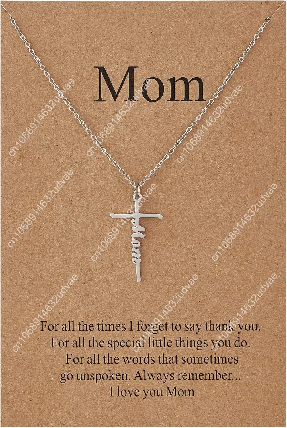 Lcherry Faith Cross Pendant Necklace for Women Religious Christian Jewelry Mother's Day Gifts for Women