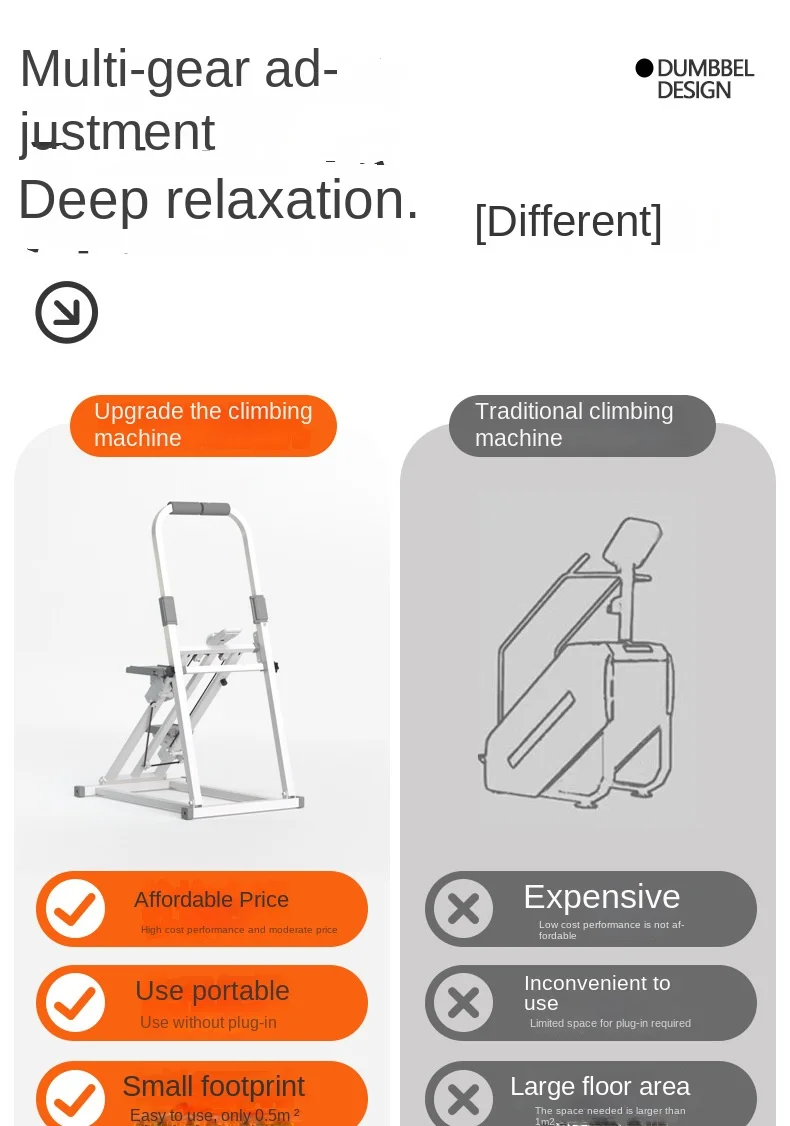 

Multi-Functional Home Fitness Exercise Machine Indoor Bodybuilding Stair Climbing Machine for Mountain Climbing for Home Use