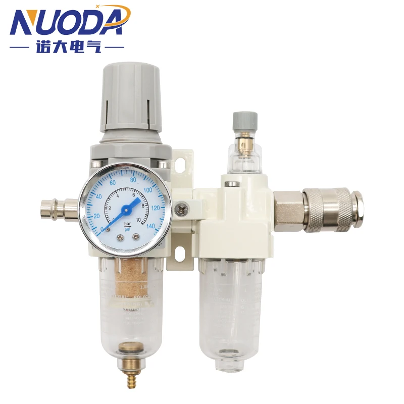 Compressor Air Filter Pressure Regulator Trap Pneumatic Oil Water Separator Pump Manual Drainage Supply AC2010-02