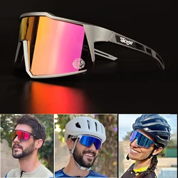 Cycling sunglasses Bike Eyewear Sports Dark Glasses Cycling Glasses Black Polarized Lens Eyepieces Outdoor Bicycle Goggles