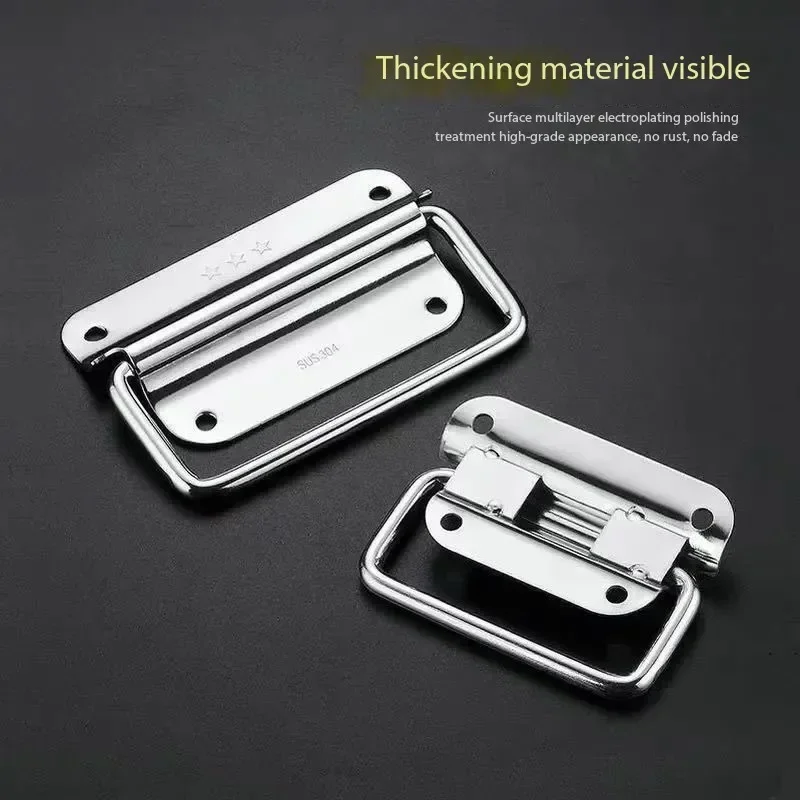 

Thickened 304 Stainless Steel Folding Handle, Samsung Handle Toolbox, Movable Handle, Industrial Equipment Box Handles Furniture