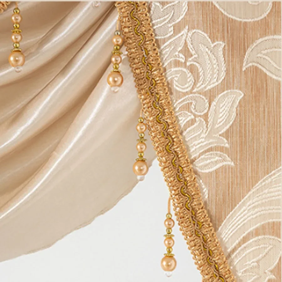 

Classical Minimalist modern style Double Curtain Valance European Rod Pocke decoration Bedroom Window and Door Customized model