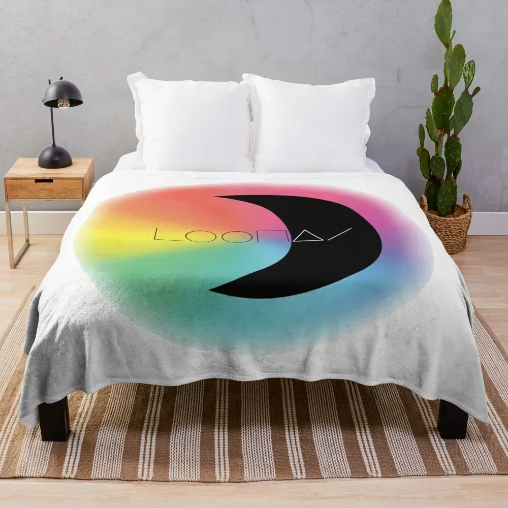

LOONA NEW LOGO [&] - RAINBOW Throw Blanket Plush Fuzzy Cozy Blanket for Couch Sofa