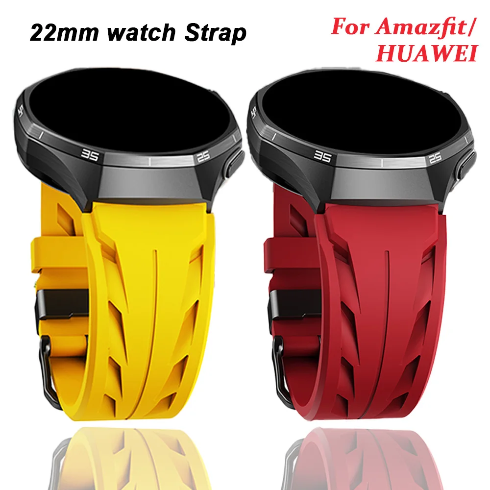 22mm Silikonarmband für Amazfit Bip 6 Huawei Watch GT 6/6 Pro 46mm Sportarmband Correa für Redmi Watch 5 Lite/5 Active Band