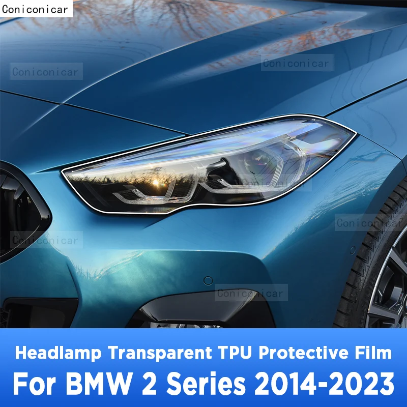 

Для BMW 2 серии F22 F23 F44 G42 внешняя фара автомобиля против царапин передняя лампа прозрачная защитная пленка из ТПУ аксессуары