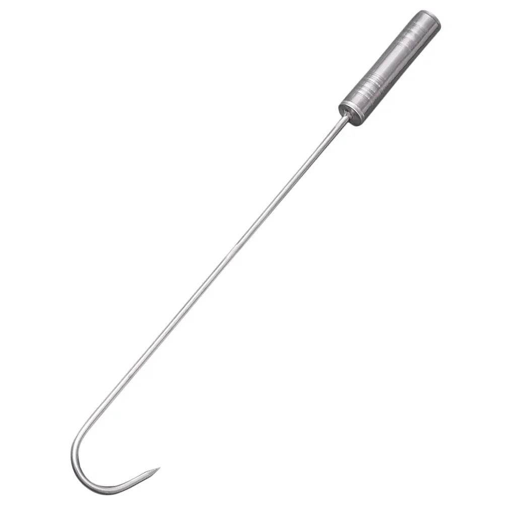 

Stainless Steel Meat Hook 8mm Non Magnetic Long Handle Flip Roasting BBQ Tool for Grilling Meat Fish Vegetables