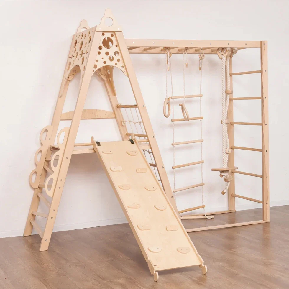 

Деревянный треугольник для занятий спортом, детская складная рама для скалолазания в помещении