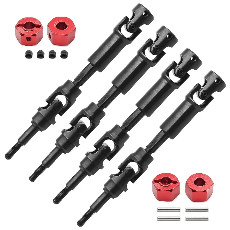 Traxxas Mini Maxx (Mini X) Alloy Steel CVD Universal Front & Rear Drive Shafts + Couplers (Part No. W277)