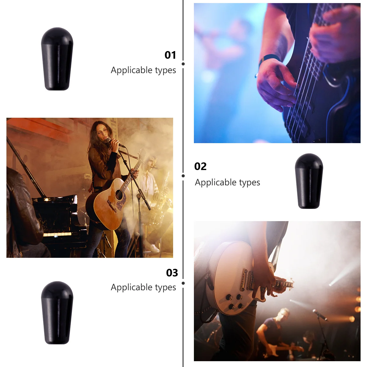 

5Pcs Rocker Toggle Knob Hat Plastic Waterproof Cover Caps Dustproof Oil Resistant for Guitar Switch Protection