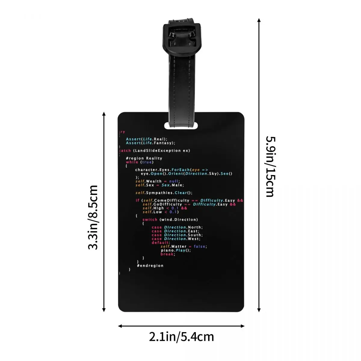 Real Life Coding Programming Luggage Tags Custom Hacker Programmer Softwarea Baggage Tags Privacy Cover Name ID Card