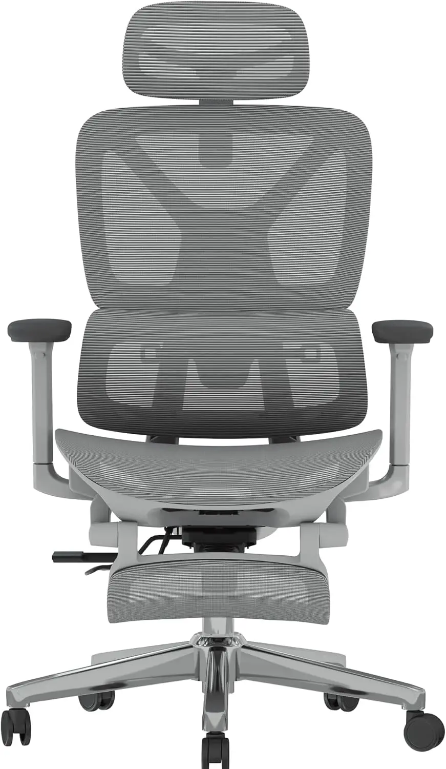 Office Chair with Footrest- Adjustable 3D Armrests, Dynamic Lumbar Support, Recline & Tilt Fun