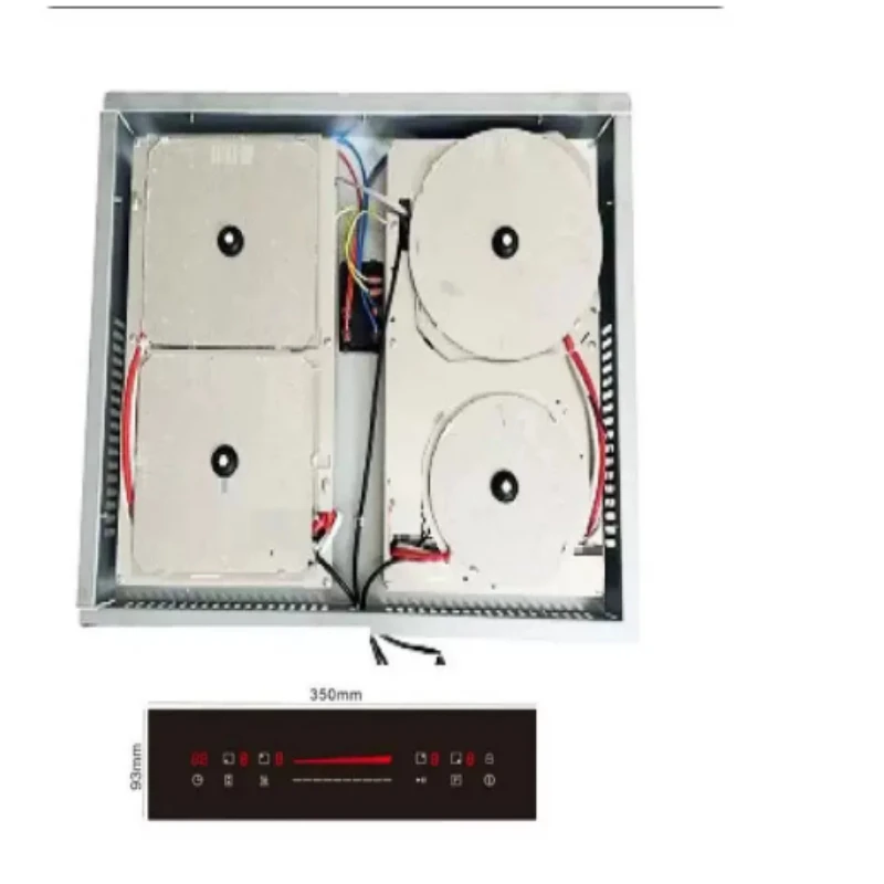 Built-in Hidden Induction Cooktop 1-4 Burners Invisible Rock Slate Stove Dual Induction Infrared Heating Touch Control Kitchen