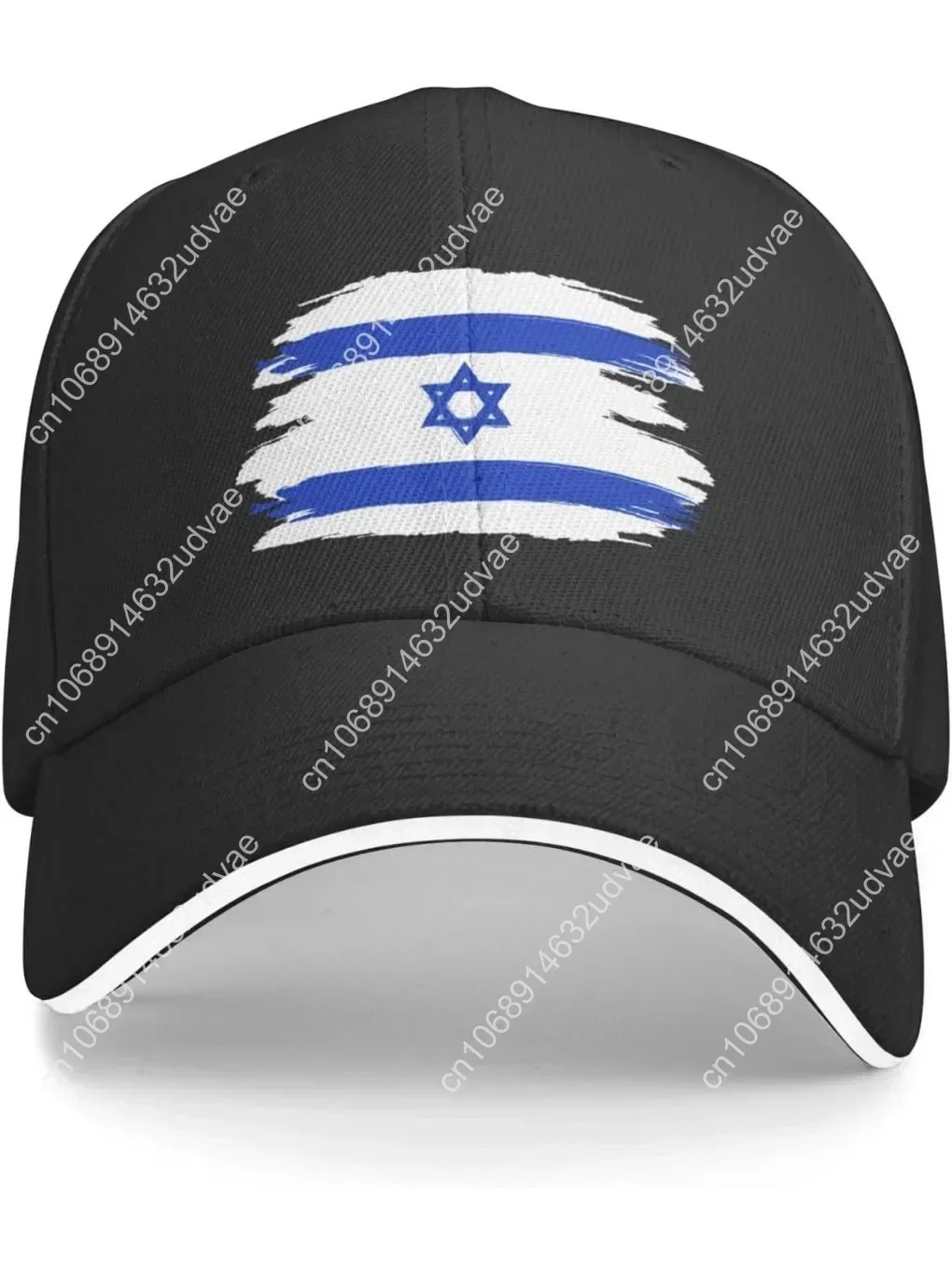 Israel Israeli Flag Baseball Cap Adjustable Mesh Hat for Men Black