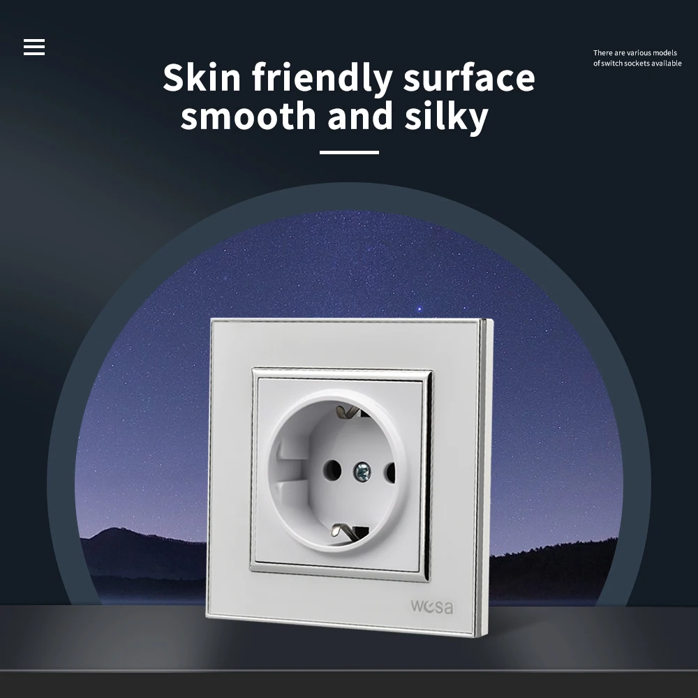 الأبيض مع لوحة الاكريليك الأرضية الاتحاد الأوروبي القياسية 250 فولت مآخذ الطاقة المقابس المقبس الكلاسيكية لهب الجدار جزءا لا يتجزأ من مقبس التيار المتردد 250 فولت