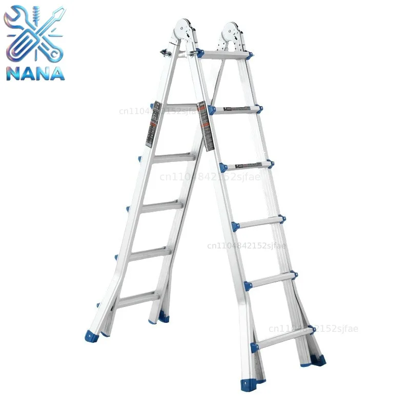 Little Giant Ladder Wholesale Household Aluminum Alloy Telescopic Folding Ladder Lifting Engineering Straight