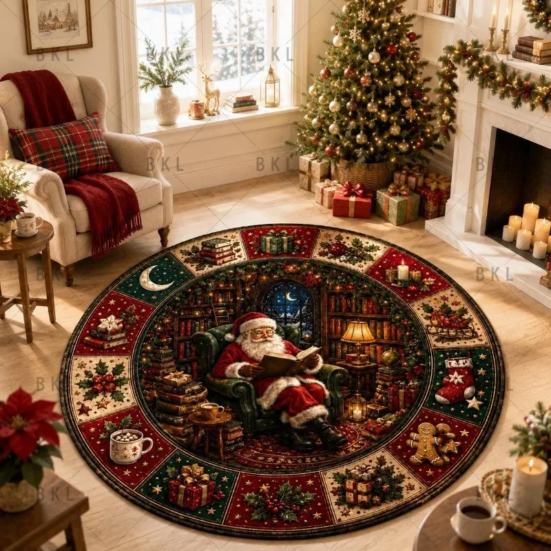 Flannel Area Carpet Winter Snowman Cardinal Bird Pattern Cushion Soft Fluffy Cozy Bathroom Toilet Shower Floor Pad