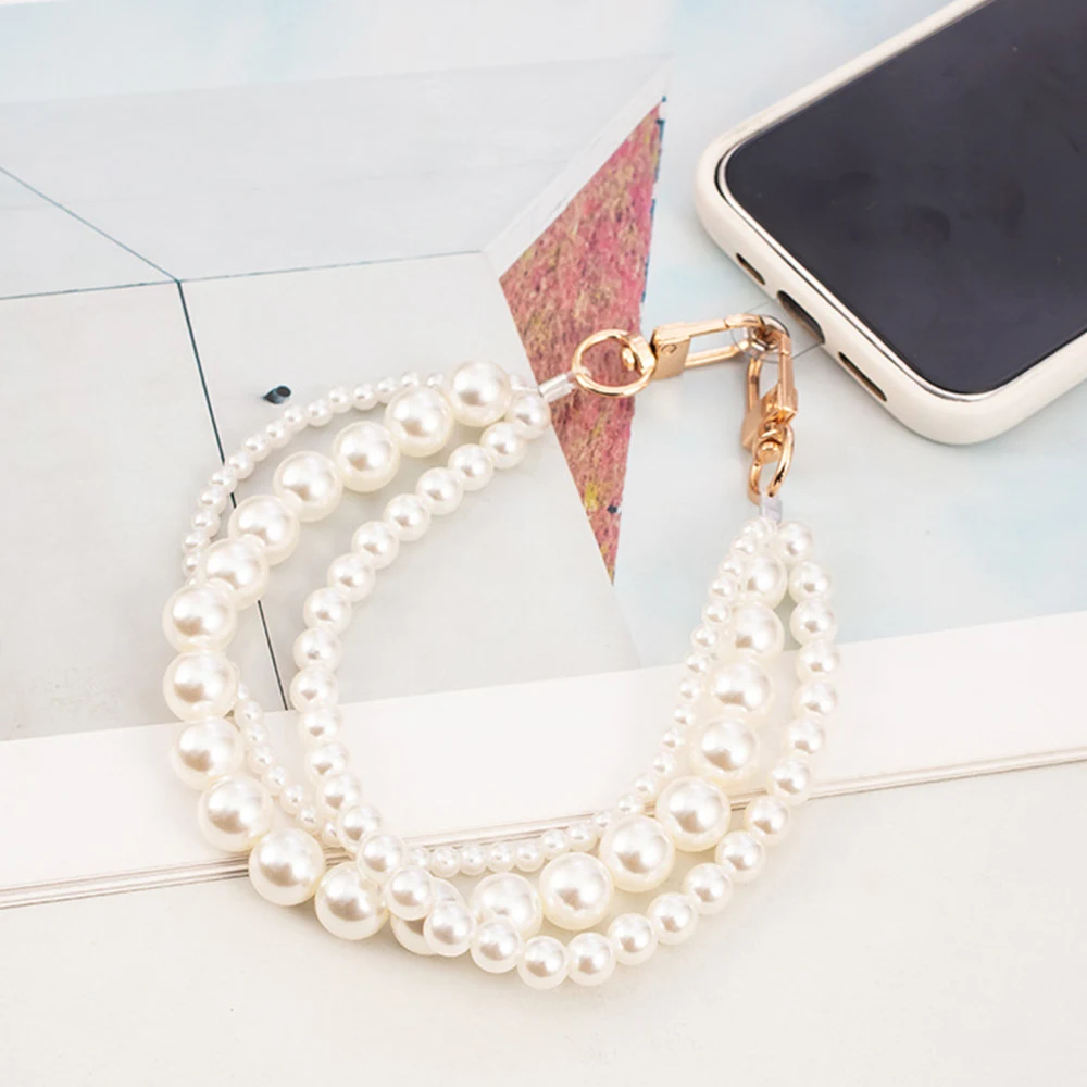 30CM Long Imitation Pearl Bag Chain High Quality Decoration Accessories DIY Mobile Phone Case Chain Fashion Bag Straps For Woman