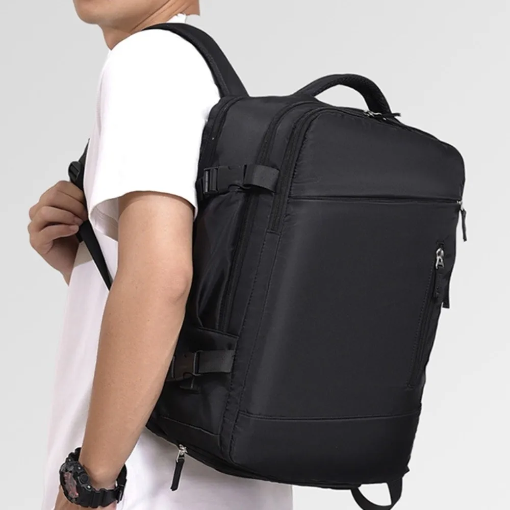 حقيبة ظهر محمولة ذات سعة كبيرة للسفر، حقيبة أمتعة كتف مريحة مقاومة للماء، حقيبة سفر بسيطة متعددة الطبقات في الهواء الطلق #1