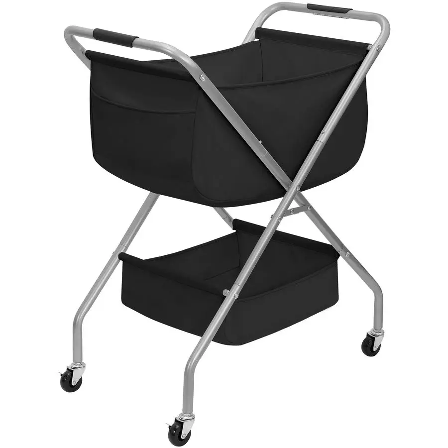 

Складная корзина для белья на колесах 31.5H, передвижная корзина для белья на колесиках, с тканевым вкладышем, прочная стальная рама