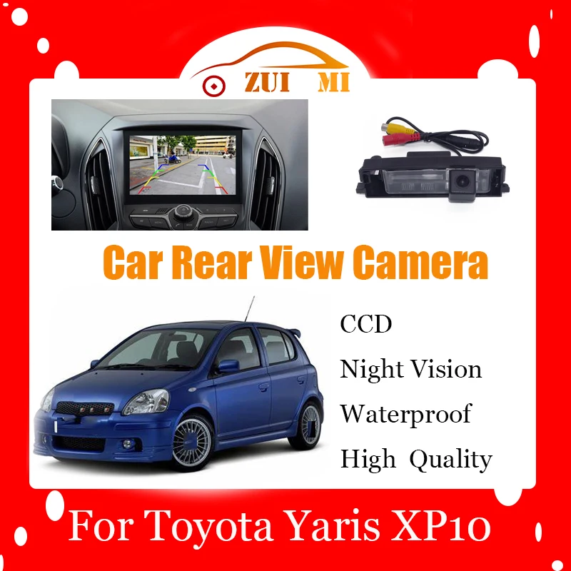 

Car Reverse Rear View Camera License Plate Light For Toyota Yaris XP10 Hatchback Night Vision Waterproof Backup Parking Camera